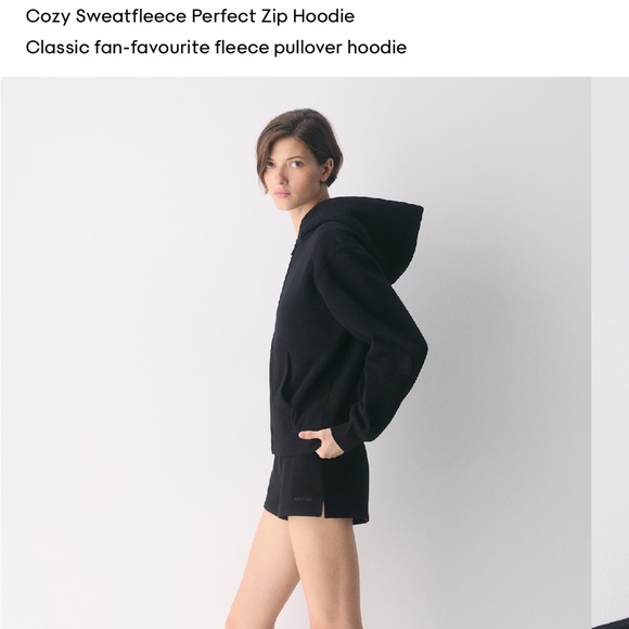 ARTIZIA BLACK SWEAT FLEECE ZIP FRONT HOODIE LARGE PERFECT FIT - Picture 11 of 12